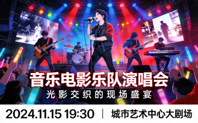 音乐电影乐队演出演唱会现场海报